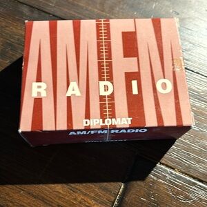 NWT Vintage Diplomat AM/FM Transistor Radio With Original Box